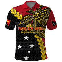 Papua New Guinea Independence Day Polo Shirt Bird-of-paradise Melanesian Tattoo LT03 Red - Polynesian Pride