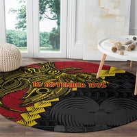 Papua New Guinea Independence Day Round Carpet Bird-of-paradise Melanesian Tattoo LT03 - Polynesian Pride