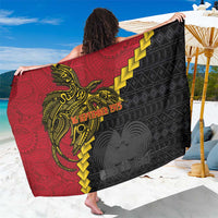 Papua New Guinea Independence Day Sarong Bird-of-paradise Melanesian Tattoo LT03 One Size 44 x 66 inches Red - Polynesian Pride