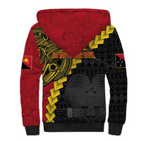 Papua New Guinea Independence Day Sherpa Hoodie Bird-of-paradise Melanesian Tattoo LT03 - Polynesian Pride
