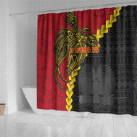 Papua New Guinea Independence Day Shower Curtain Bird-of-paradise Melanesian Tattoo LT03 - Polynesian Pride