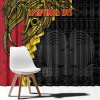 Papua New Guinea Independence Day Window Curtain Bird-of-paradise Melanesian Tattoo LT03 - Polynesian Pride