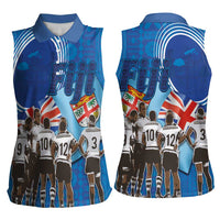 Fiji Rugby Sevens Women Sleeveless Polo Shirt Commemorate Gold Medal - Rio de Janeiro 2016 LT03 - Polynesian Pride