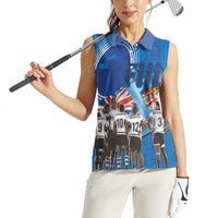 Fiji Rugby Sevens Women Sleeveless Polo Shirt Commemorate Gold Medal - Rio de Janeiro 2016 LT03 - Polynesian Pride