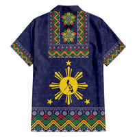 Philippines Merry Christmas Family Matching Off The Shoulder Long Sleeve Dress and Hawaiian Shirt Maligayang Pasko with Parol and Xmas Pattern Barong Style LT03 - Polynesian Pride