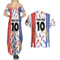 Custom Philippines Champions Football Jersey Couples Matching Summer Maxi Dress and Hawaiian Shirt LT03 - Polynesian Pride