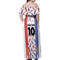 Custom Philippines Champions Football Jersey Family Matching Off Shoulder Maxi Dress and Hawaiian Shirt LT03 - Polynesian Pride