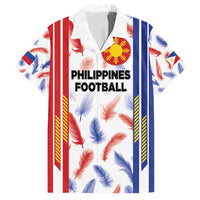 Custom Philippines Champions Football Jersey Family Matching Off Shoulder Short Dress and Hawaiian Shirt LT03 Dad's Shirt - Short Sleeve White - Polynesian Pride