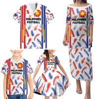 Custom Philippines Champions Football Jersey Family Matching Puletasi and Hawaiian Shirt LT03 - Polynesian Pride