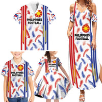 Custom Philippines Champions Football Jersey Family Matching Summer Maxi Dress and Hawaiian Shirt LT03 - Polynesian Pride