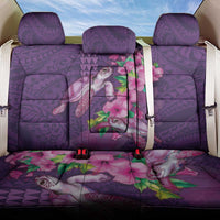Hawaiian Turtle Love Couple Back Car Seat Cover - Sweet Hibiscus and Kakau Pattern Deep Purple Color LT03 One Size Purple - Polynesian Pride