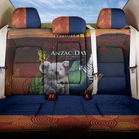 Australia and New Zealand ANZAC Day Back Car Seat Cover Tui Bird and Koala mix Maori and Aboriginal Pattern LT03 One Size Black - Polynesian Pride