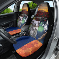 Australia and New Zealand ANZAC Day Car Seat Cover Tui Bird and Koala mix Maori and Aboriginal Pattern LT03 - Polynesian Pride