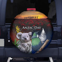 Australia and New Zealand ANZAC Day Spare Tire Cover Tui Bird and Koala mix Maori and Aboriginal Pattern LT03 - Polynesian Pride