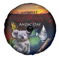 Australia and New Zealand ANZAC Day Spare Tire Cover Tui Bird and Koala mix Maori and Aboriginal Pattern LT03 - Polynesian Pride