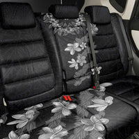Hawaiian Lei Plumeria and Tropical Leaves Back Car Seat Cover Watercolor Style-Grayscale LT03 - Polynesian Pride