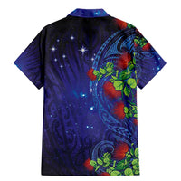 Matariki New Zealand Maori and Pohutukawa Family Matching Mermaid Dress and Hawaiian Shirt Galaxy Blue Sky Style LT03 - Polynesian Pride
