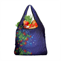 Matariki New Zealand Maori and Pohutukawa Grocery Bag Galaxy Blue Sky Style LT03 1-pack One Size Blue - Polynesian Pride