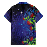 Matariki New Zealand Maori and Pohutukawa Hawaiian Shirt Galaxy Blue Sky Style LT03 - Polynesian Pride