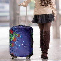 Matariki New Zealand Maori and Pohutukawa Luggage Cover Galaxy Blue Sky Style LT03 - Polynesian Pride