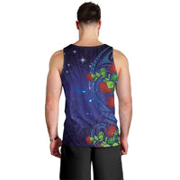 Matariki New Zealand Maori and Pohutukawa Men Tank Top Galaxy Blue Sky Style LT03 - Polynesian Pride