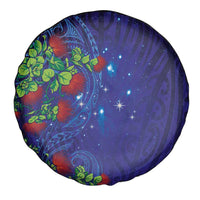 Matariki New Zealand Maori and Pohutukawa Spare Tire Cover Galaxy Blue Sky Style LT03 - Polynesian Pride