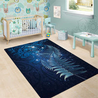 Matariki New Zealand Maori Silver Fern Area Rug Galaxy Blue Sky Style