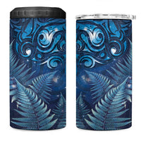 Matariki New Zealand Maori Silver Fern 4 in 1 Can Cooler Tumbler Galaxy Blue Sky Style LT03 One Size: 16 oz Blue - Polynesian Pride