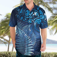 Matariki New Zealand Maori Silver Fern Hawaiian Shirt Galaxy Blue Sky Style LT03 - Polynesian Pride