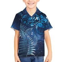 Matariki New Zealand Maori Silver Fern Hawaiian Shirt Galaxy Blue Sky Style LT03 - Polynesian Pride