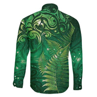 Matariki New Zealand Maori Silver Fern Family Matching Summer Maxi Dress and Hawaiian Shirt Galaxy Green Sky Style LT03 - Polynesian Pride