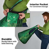 Matariki New Zealand Maori Silver Fern Grocery Bag Galaxy Green Sky Style LT03 - Polynesian Pride