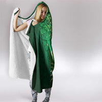 Matariki New Zealand Maori Silver Fern Hooded Blanket Galaxy Green Sky Style LT03 - Polynesian Pride