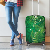 Matariki New Zealand Maori Silver Fern Luggage Cover Galaxy Green Sky Style LT03 - Polynesian Pride