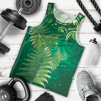 Matariki New Zealand Maori Silver Fern Men Tank Top Galaxy Green Sky Style LT03 - Polynesian Pride
