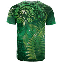 Matariki New Zealand Maori Silver Fern T Shirt Galaxy Green Sky Style LT03 - Polynesian Pride
