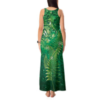 Matariki New Zealand Maori Silver Fern Tank Maxi Dress Galaxy Green Sky Style LT03 - Polynesian Pride