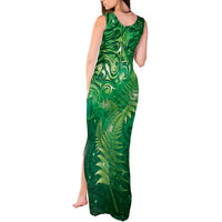 Matariki New Zealand Maori Silver Fern Tank Maxi Dress Galaxy Green Sky Style LT03 - Polynesian Pride