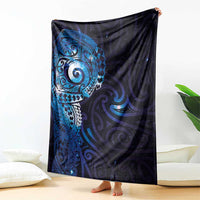 Matariki New Zealand Maori Koru Art Tattoo Blanket New Year Galaxy Blue Sky Style LT03 - Polynesian Pride