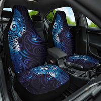 Matariki New Zealand Maori Koru Art Tattoo Car Seat Cover New Year Galaxy Blue Sky Style LT03 One Size Blue - Polynesian Pride