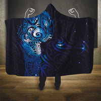 Matariki New Zealand Maori Koru Art Tattoo Hooded Blanket New Year Galaxy Blue Sky Style LT03 - Polynesian Pride