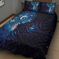 Matariki New Zealand Maori Koru Art Tattoo Quilt Bed Set New Year Galaxy Blue Sky Style LT03 - Polynesian Pride