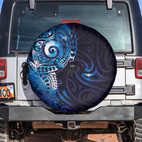 Matariki New Zealand Maori Koru Art Tattoo Spare Tire Cover New Year Galaxy Blue Sky Style LT03 Blue - Polynesian Pride