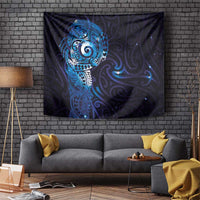 Matariki New Zealand Maori Koru Art Tattoo Tapestry New Year Galaxy Blue Sky Style LT03 Blue - Polynesian Pride