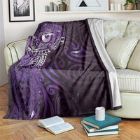 Matariki New Zealand Maori Koru Art Tattoo Blanket New Year Galaxy Purple Sky Style LT03 Purple - Polynesian Pride
