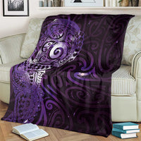 Matariki New Zealand Maori Koru Art Tattoo Blanket New Year Galaxy Purple Sky Style LT03 - Polynesian Pride