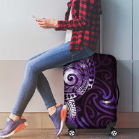 Matariki New Zealand Maori Koru Art Tattoo Luggage Cover New Year Galaxy Purple Sky Style LT03 - Polynesian Pride