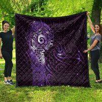 Matariki New Zealand Maori Koru Art Tattoo Quilt New Year Galaxy Purple Sky Style LT03 - Polynesian Pride