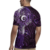 Matariki New Zealand Maori Koru Art Tattoo Rugby Jersey New Year Galaxy Purple Sky Style LT03 - Polynesian Pride