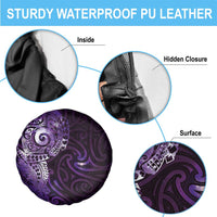 Matariki New Zealand Maori Koru Art Tattoo Spare Tire Cover New Year Galaxy Purple Sky Style LT03 - Polynesian Pride